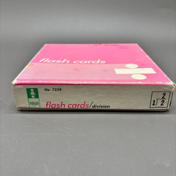 Vintage Ideal Flash Cards Division Set No. 7239 4th Grade Educational Math 1960s - Picture 5 of 5